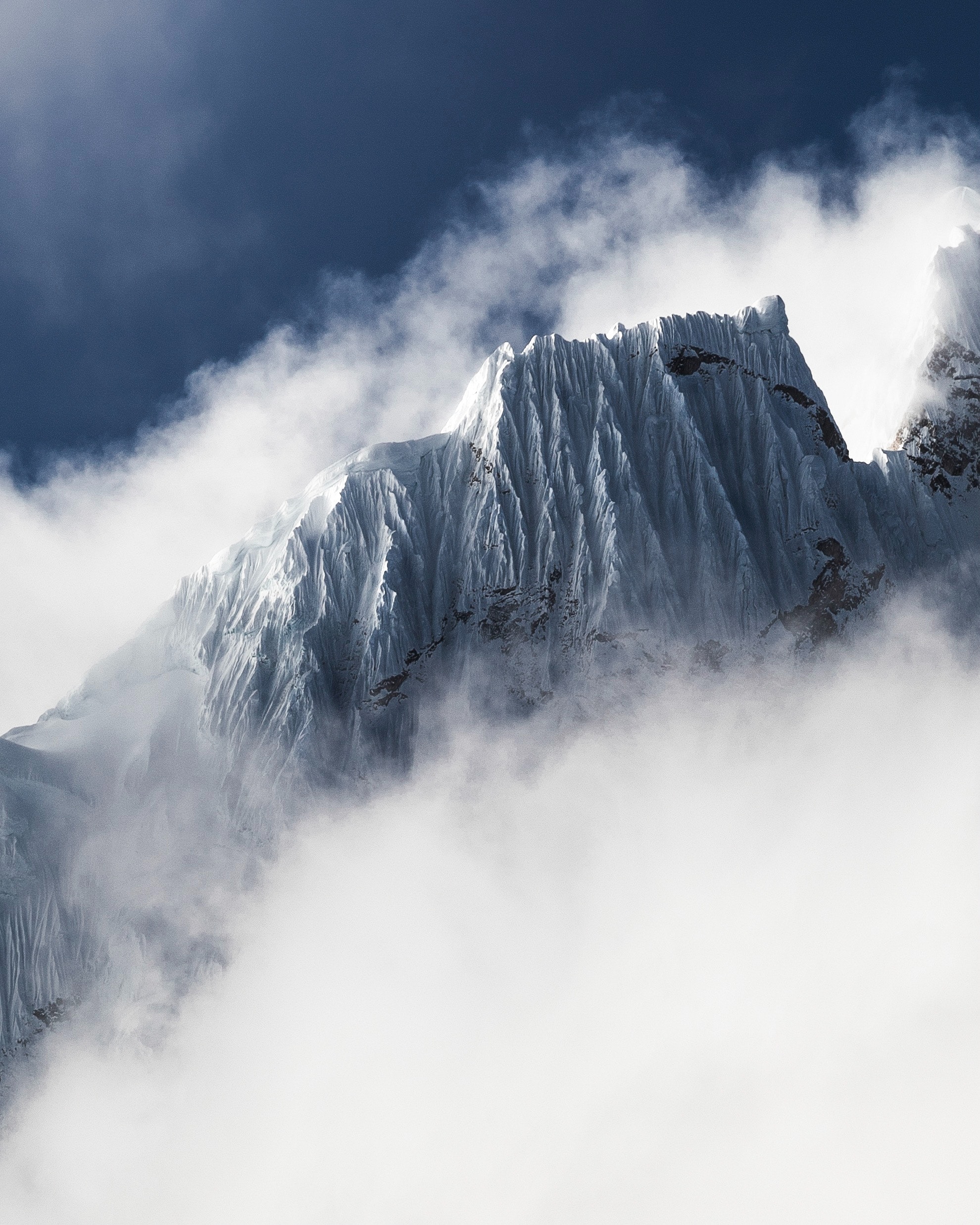 Cloudy mountain top