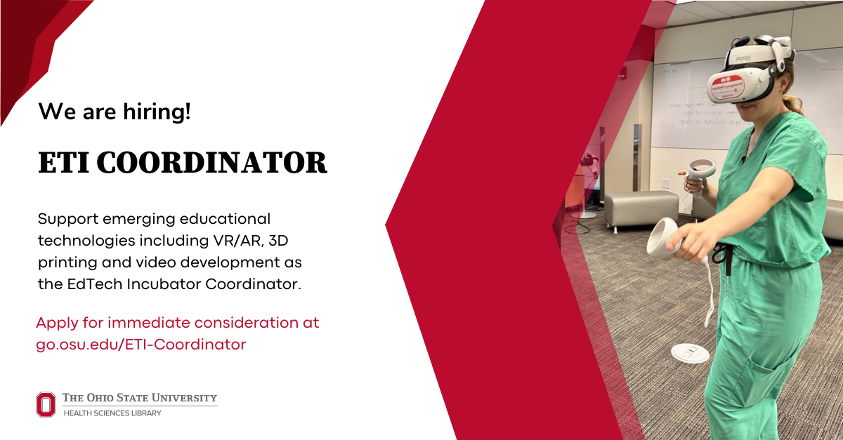 We are hiring! ETI Coordinator - Apply for immediate consideration at go.osu.edu/ETI-Coordinator
