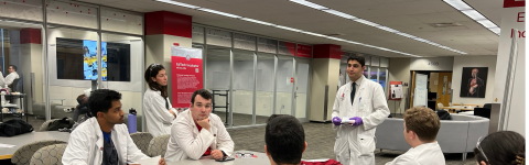 Dr. Nassani instructing students.