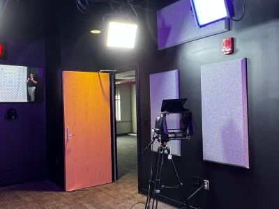 studio with equipment