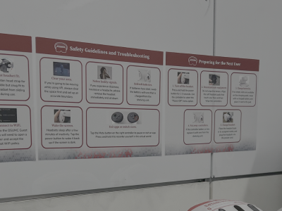 VR Zone instructional signage.