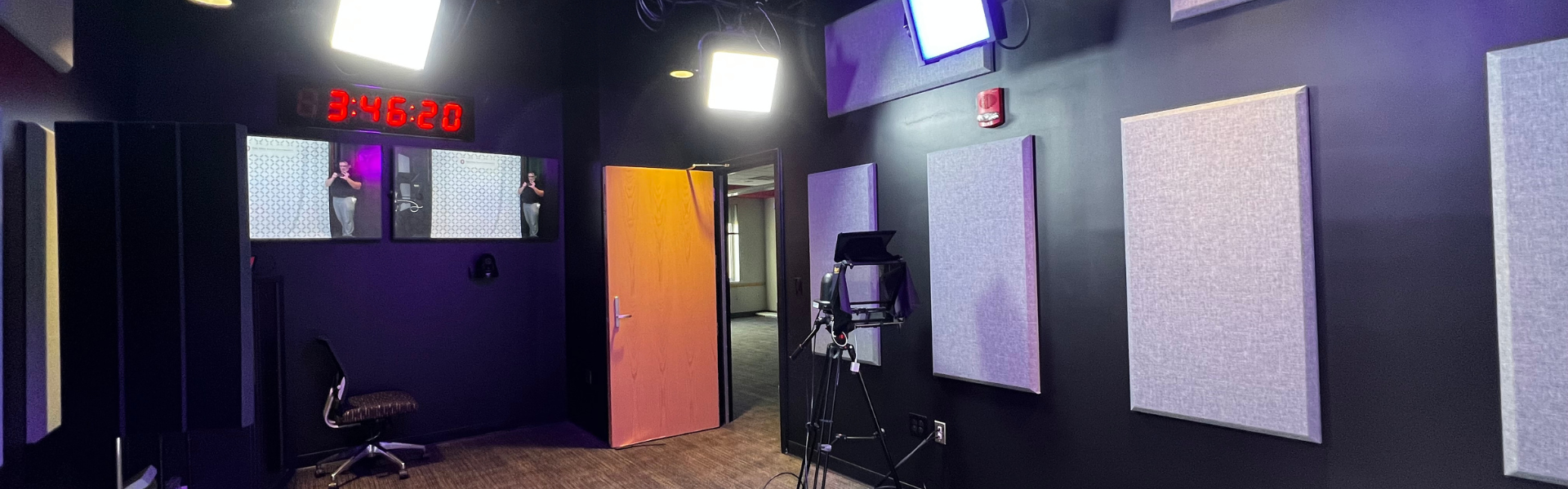 studio with equipment