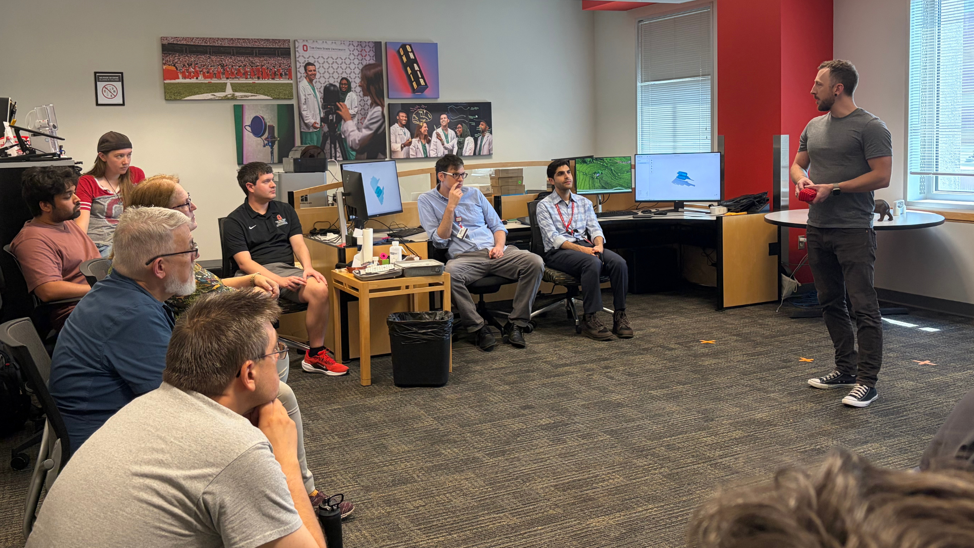 Gagliardi speaking in front of a group.